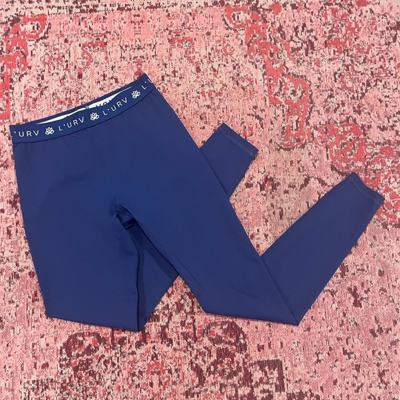 L'URV Pants - L’URV Dark Blue Luxury Activewear/Athleisure Leggings, Size: Small